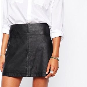 Abercrombie & Fitch Faux Leather A Line Skirt